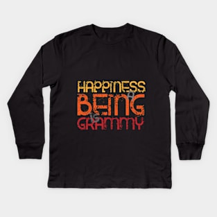 Happiness is being a Grammy Kids Long Sleeve T-Shirt